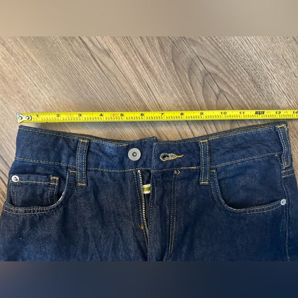 Pilcro Anthropologie Wide Leg Dark Wash Jeans “The Annie” Sz 25 - Picture 6 of 11